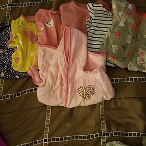 Pajamas and Hooded Infant Robe